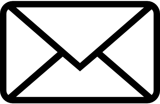 Icono de un sobre con fondo transparente.